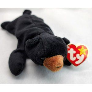 Ty Beanie Baby Blackie the Bear Plush 1993/1994 Tag Errors PVC CR77
